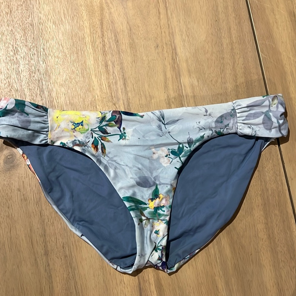 NWOT Becca blue floral bikini bottom